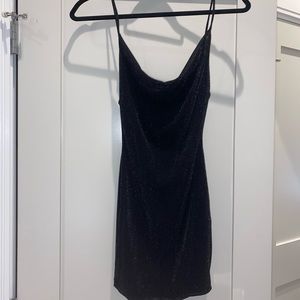 Sparkly sexy little black dress